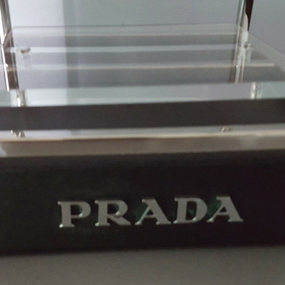 NEW PRADA STEEL&LUCITE 2 TIER/SHELF VANITY DISPLAY - Picture 8 of 8